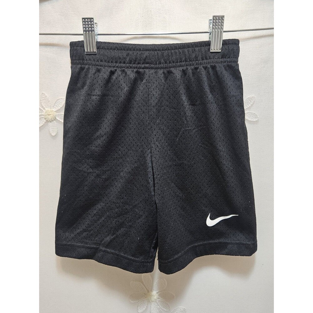 Nike Kids Unisex 5-6 Years Black Shorts Athletic Solid Lightweight Mesh Active